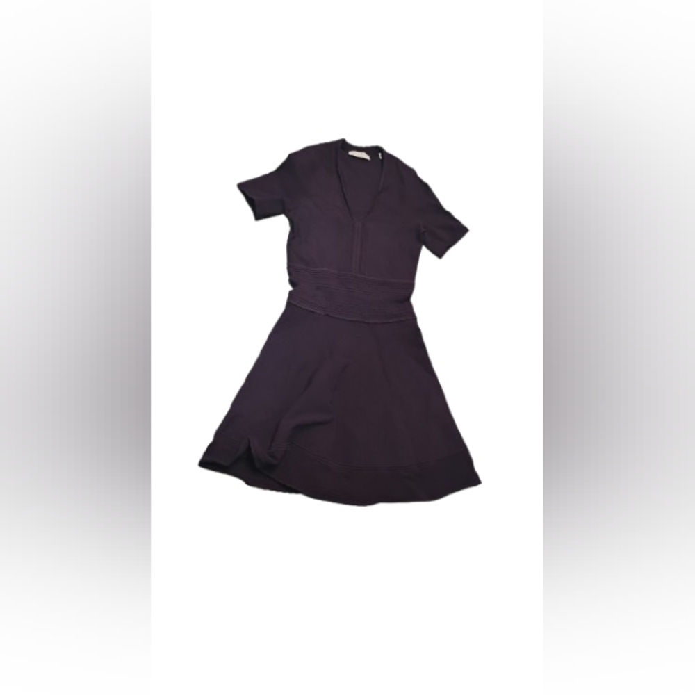 Sandro Paris Womens Betsy Purple Fit And Flare Knit Dress Sz 1 Sz 4 US